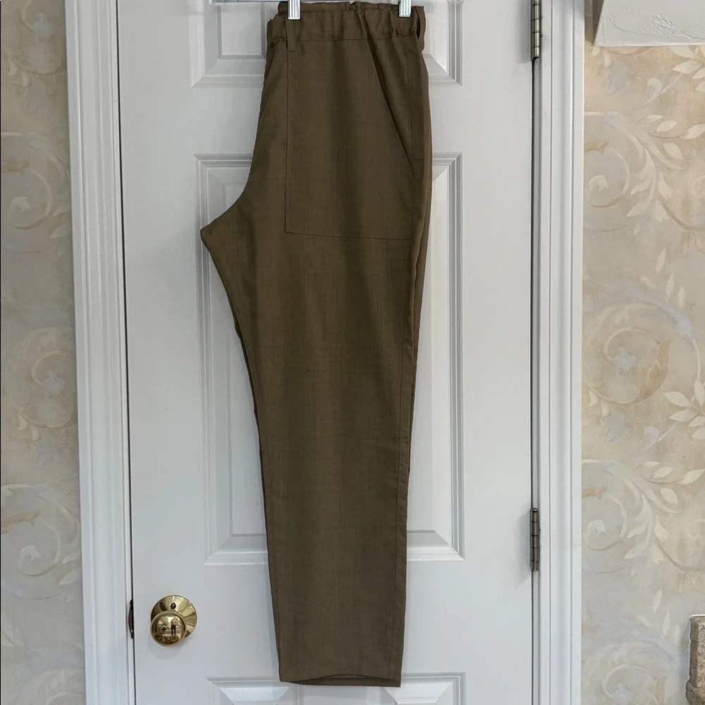 Re Clothing of Tokyo Men's Brown Casual Pants with Elastic/Drawstring Waist